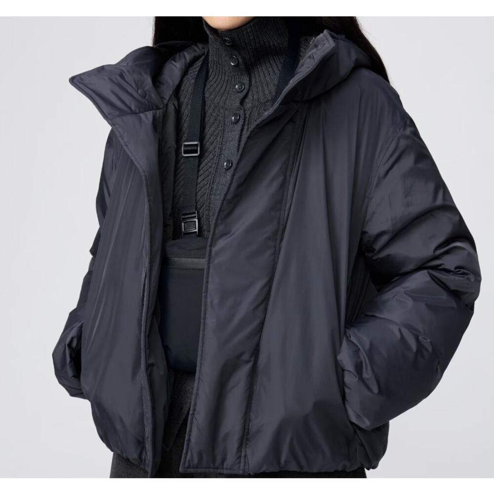 Uniqlo Pufftech Parka in Dark Gray Women's